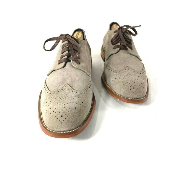 Joseph Abboud Mens Brogues Shoes Gray Lace Up Low - Picture 1 of 10